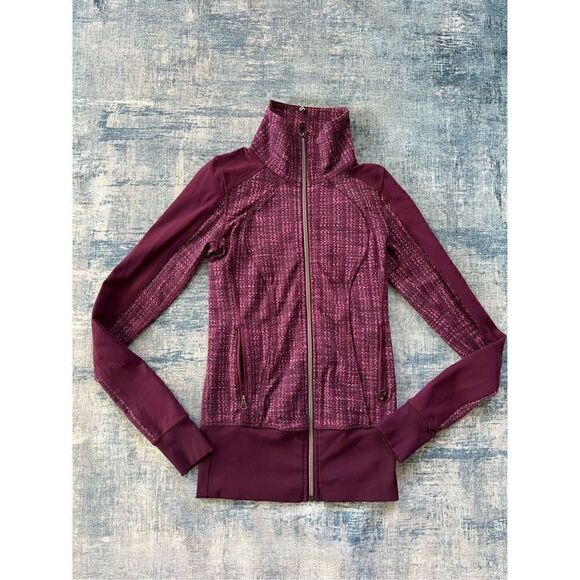 Lululemon Nice Asana Jacket Ziggy Wee August Glo / Plum Purple Size 2 - Picture 3 of 6